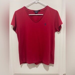 Ralph Lauren Red V-Neck T-Shirt